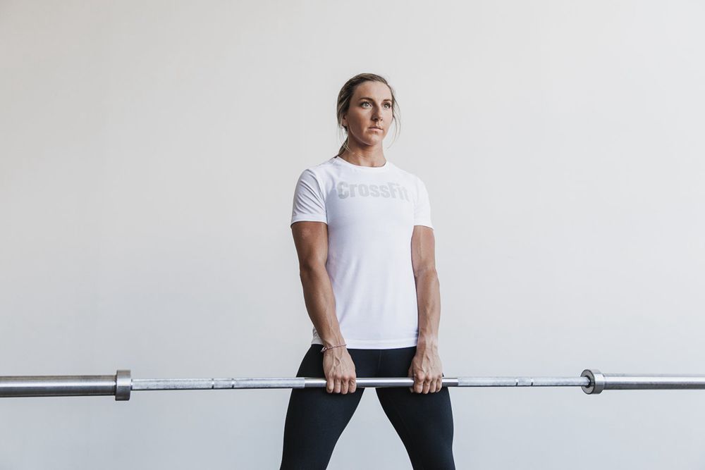 T-Shirts NOBULL Femme Blanche - NOBULL Crossfit®,France (9468-WZODG)